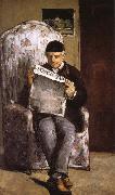 Paul Cezanne in reading the artist's father china oil painting artist